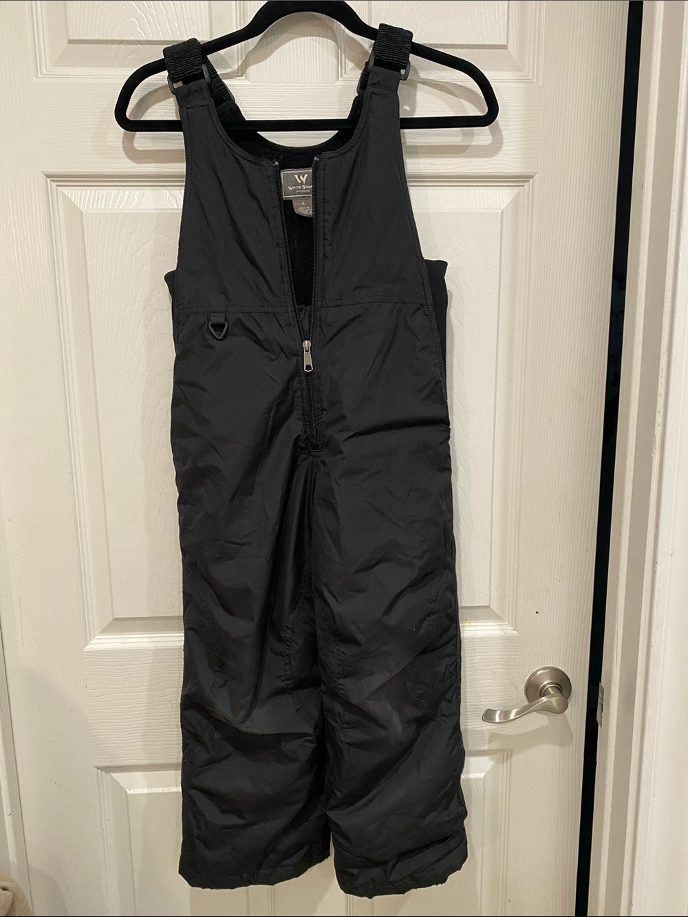 White Sierra Kids Black Insulated Puffer Snow Bibs size small